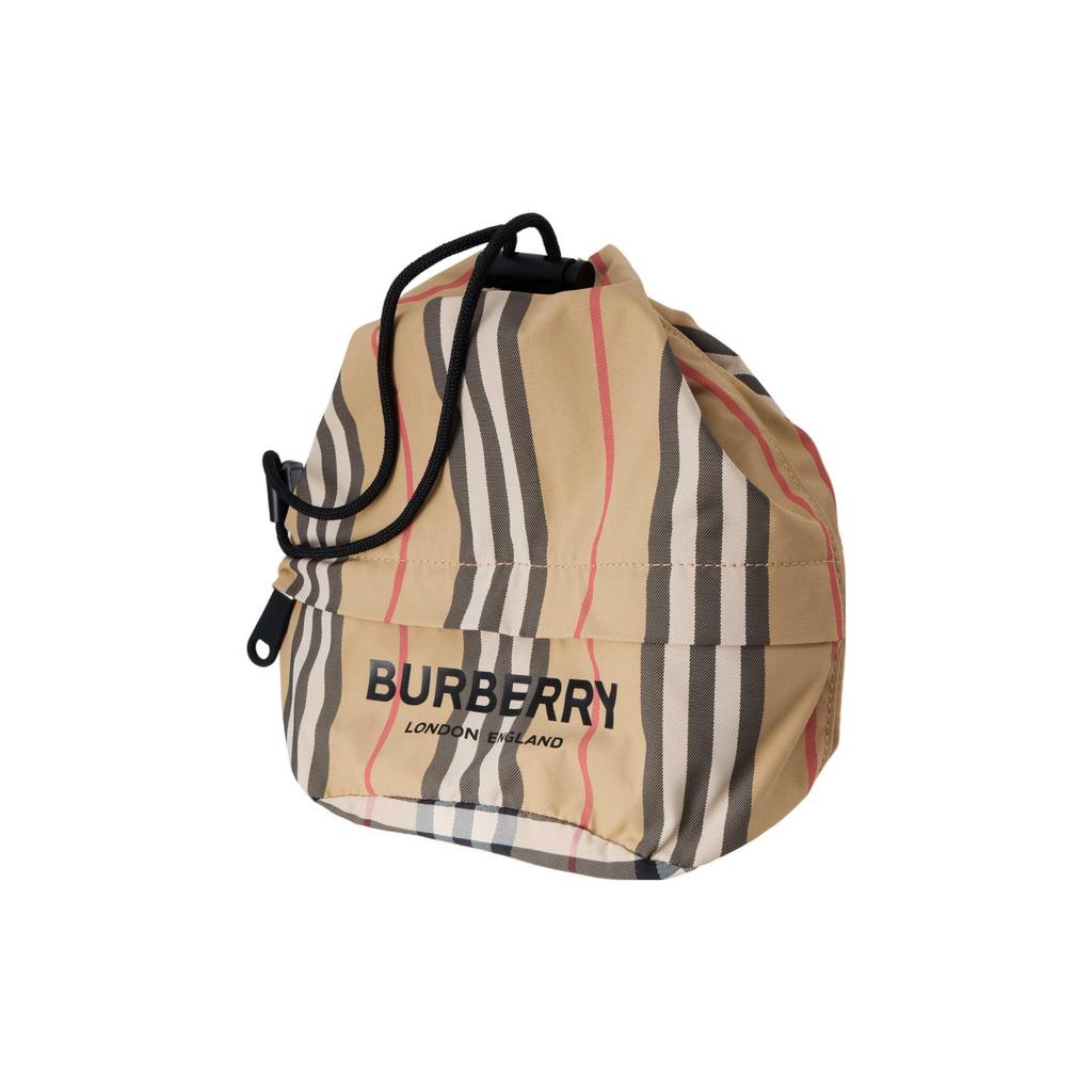 Burberry Logo Print Icon Stripe Drawcord Pouch Archive Beige Unisex Pouches Cream 8026737