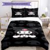 3pcs Sanrio Kuromi pattern bedding set duvet cover set includes duvet cover &pillowcases, perfect all season bedroom decoration & gift