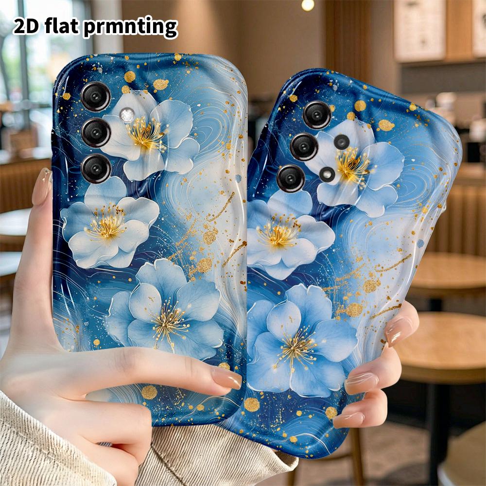Phone Case: 2D Flat Samsung Galaxy A34 A35 M05 M06 S20 S22 S21 FE Plus 5G Protective Case, Artistic Flowers, Christmas and Halloween Gift