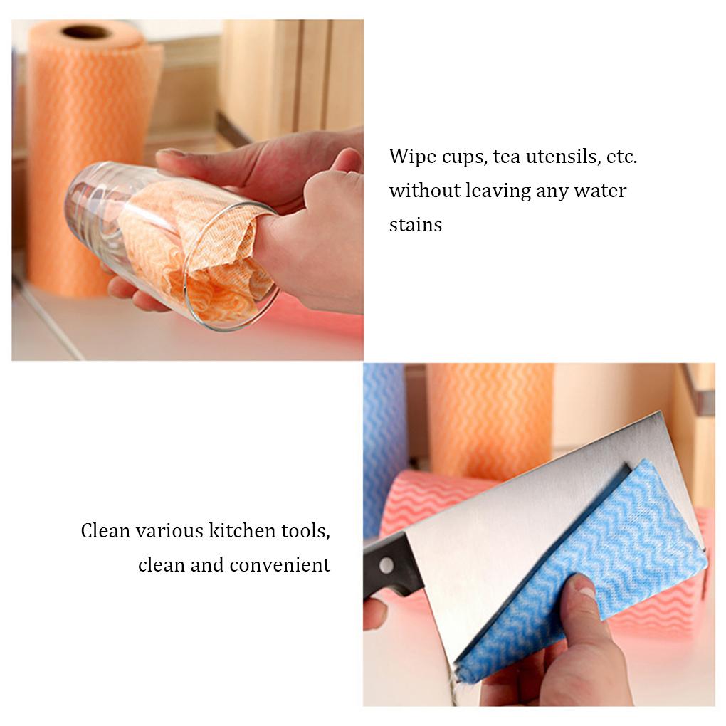 Household Portable Single Use Dishwashing Cloth Plates Sink Countertop Pan Cleaning Towel Non-woven Fabric Rags Kitchen