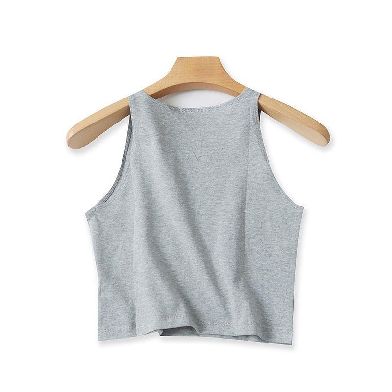 Inner Cotton Pullover Short Chic Multicolor Vest