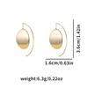 1 Pair Women Drop Copper Earrings Earrings Golden Geometric Oval Gold Simple  Hypoallergenic Everyday Jewelry Girls