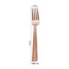 5-Piece Gold-Plated Hammered Stainless Steel Flatware Set - Includes Steak Fork, Knife, Spoon, and Square Handle Utensils.