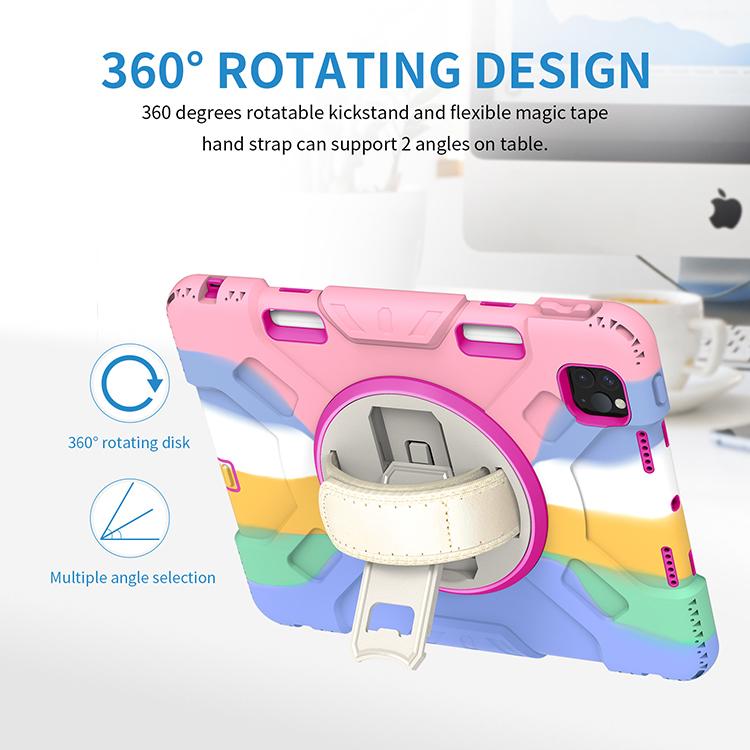 Custom Logo New 360 Full Cover Robot Heavy Duty Defender Shockproof Kids Stand Tablet Case for Ipad Pro 11 Inch