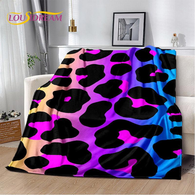 3D-Wild-Leopardenmuster-Serie, weiche Plüschdecke, Flanelldecke, Überwurf, Decke für Wohnzimmer, Schlafzimmer, Bett, Sofa, Picknick-Abdeckung, Kinder