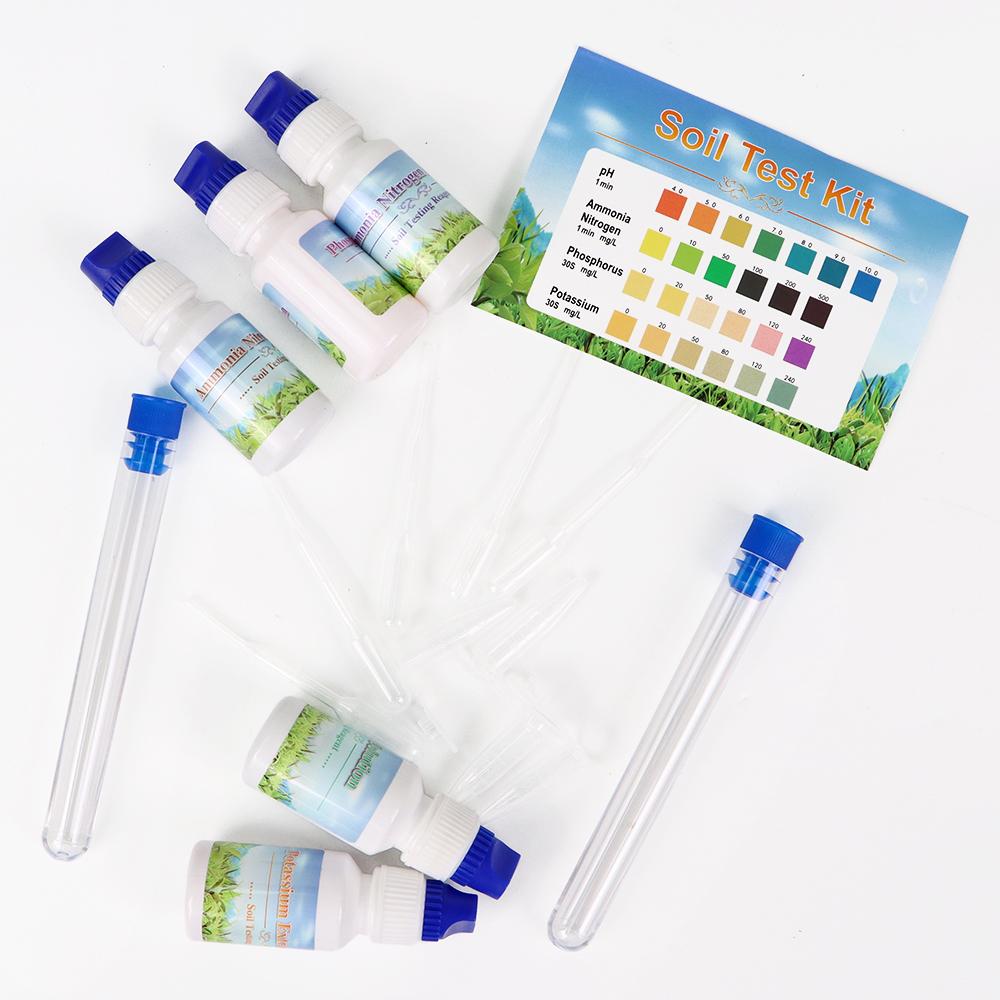 Kit de soluție 4 în 1 pentru testarea solului PH kalium Kit de măsurare a azotului fosforului pentru testarea solului pentru test de grădinărit în agricultură