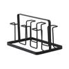 Steel Bottle Cup Hanging Drying Rack 6 Hook Organizer Drinking Glass Containers With Rubber Ends Hooks Outdoor Tableware