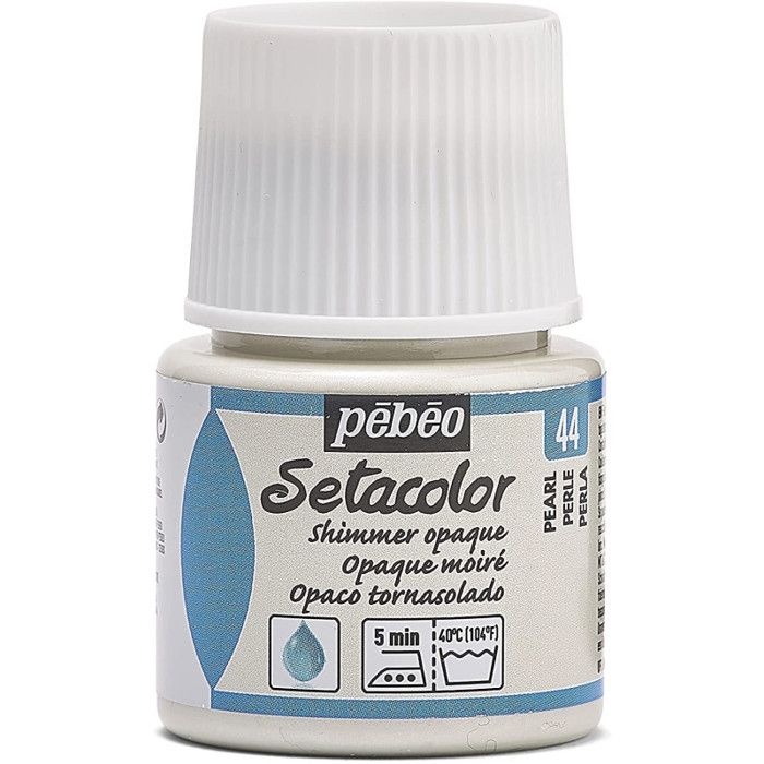 Peinture textile - Pébéo - Setacolor opaque moiré - Perle N°44 - 45ml - Couleurs vives