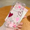 Love Heart Painted Print Silicone Phone Case For iPhone 17 Pro Max 16 15 14 Pro Max 13 12 Pro 11 Shockproof Soft TPU Clear Cover