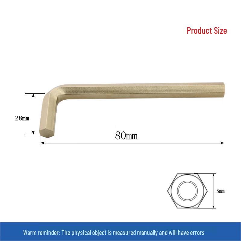 Bofang 1093 Explosion-Proof L-shaped Hex Key Wrench 5mm