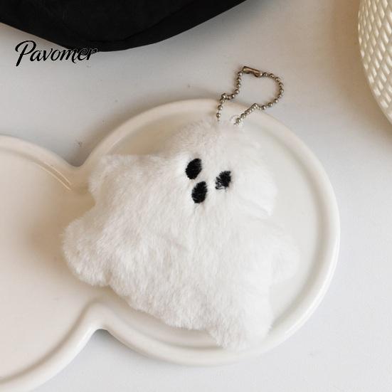 Sacs à dos Accessoire Fantôme 1/2/3 Pièces Halloween Porte-clés Peluche Pendentif, Ornement Blanc Peluche avec Chaîne de Perles, et Sacs à Main Accessoires Décoratifs Charme