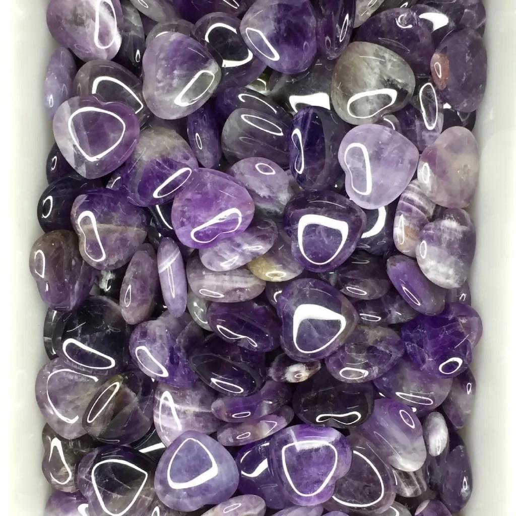 10/30/50 PEZZI Forma di Cuore AMORE 20MM Cristallo Naturale Ametista Agata Minerale Irregolare Pietra Curativa Ghiaia Decorazione per la Casa