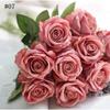 1PC Home Decor Artificial Fake Roses Flannel Flower Bridal Bouquet Wedding Party Roses Silk Flowers Bunches Fake Flowers Bouquet