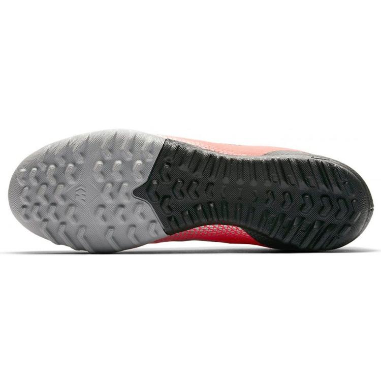 Nike Mercurial Vapor 12 TF Turf Slip Resistant Abrasion Resistant Soccer Shoes Men's Red Black AJ3732-600