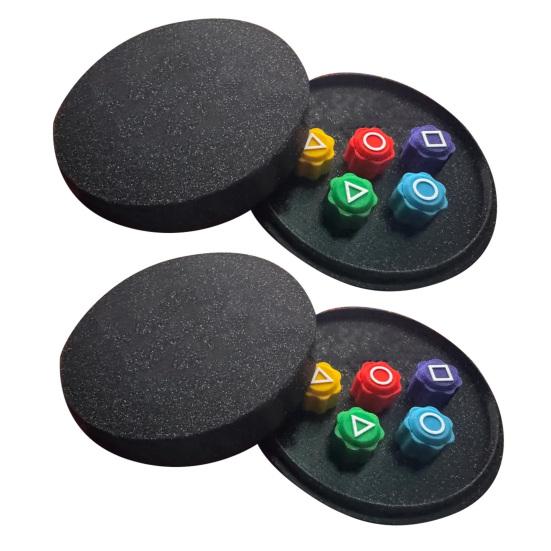 45659 Sets Geometric Dice Korean Game Hand-Eye Coordination Training Colorful Stone Catching