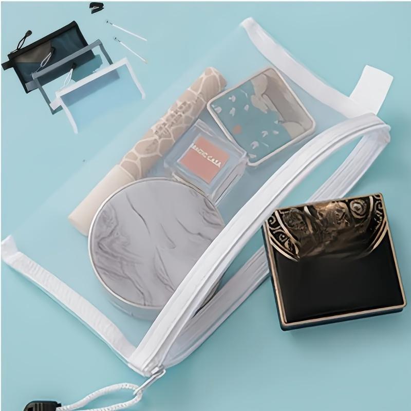 Transparent Mesh Portable Pen Bag Storage Bag Simple and Cute Cosmetic Storage Bag Special Examination Stationery Bag