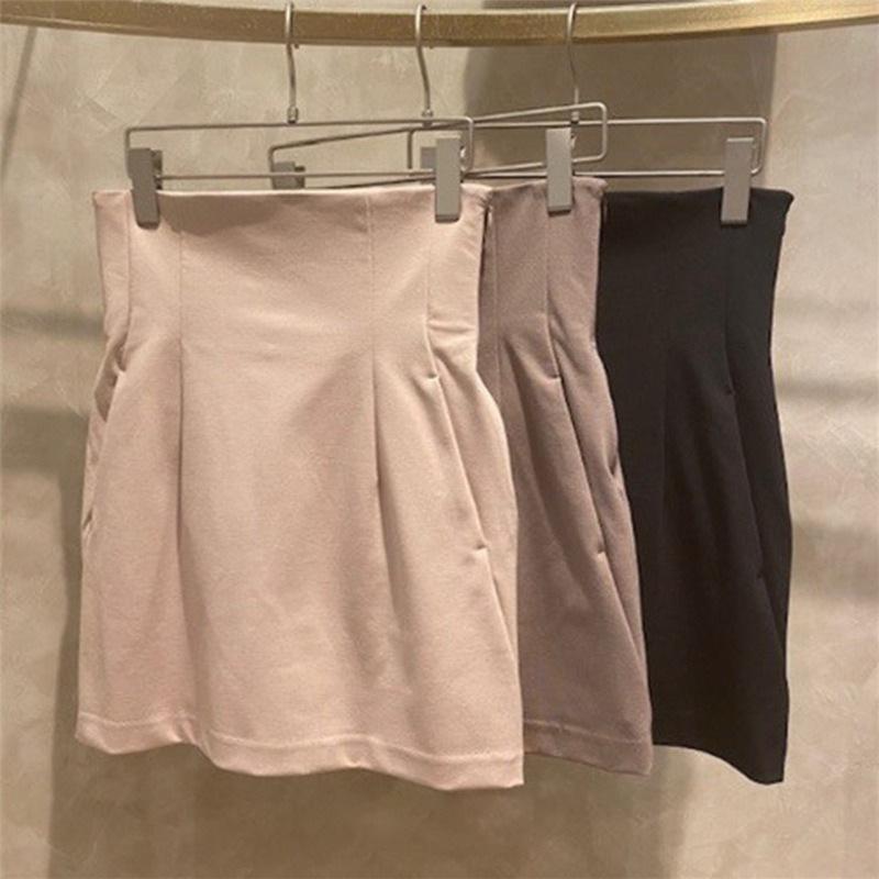 Anti-lost Y2k High Waist Skirt Sexy Miniskirt Summer Women's Body-fitting Pleats Over The Knee Fashion Elegant Temperament