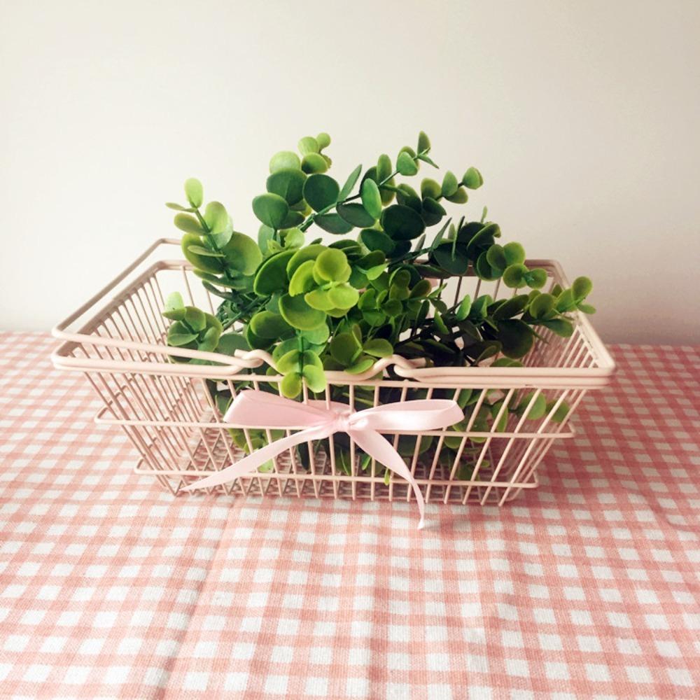 Model Shopping Cart Storage Hollow Toy Trolley Container Desktop Stationery Holder  Desktop