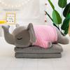Plush Pig Animal Pillow Blanket With Short Plush Cover For Kids Gift