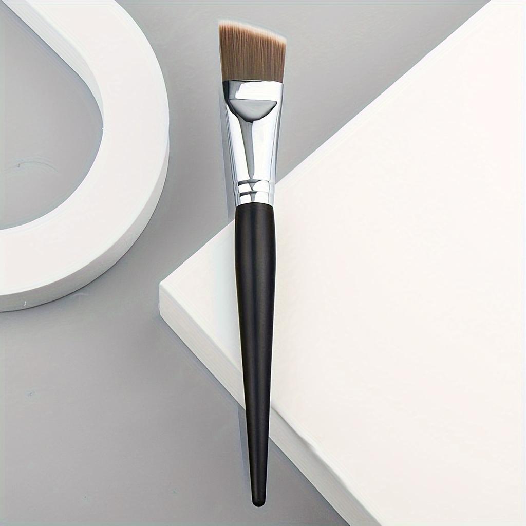 Beveled Shaped Blade Flat Foundation Brush Black Makeup Brushes Professional Women Face Base Liquid Foundation Cosmetics Brush