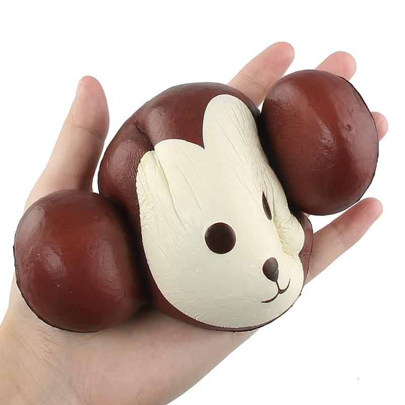 Simulation Multicolour monkey  Countenance Slow Rebound Squishy Charms Bread Hanging Toy