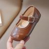 Girls Toddler Shoes 2-12 Years Old Brown Round Head Fashion Hundred Girls Mary Jane Shoes Beige Non-slip Children's Baby Sandals