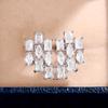 Huitan Geometric Shaped Stud Earrings for Women Inlaid Oval/Square/Pear Cubic Zirconia Fashion Contracted Lady's Earring Jewelry