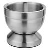 Double Mini Stainless Steel Metal Mortar Pestle Set with Pedestal Bowl Garlic Press Herb Pepper Spice Grinder for Kitchen