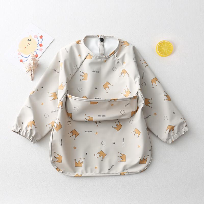 Kids  Long-Sleeve Waterproof Feeding Bib