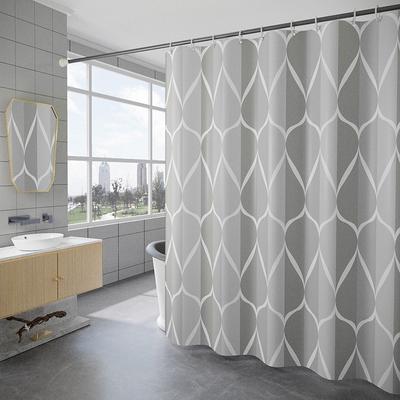 Waterproof Shower Curtain Set, Geometric Printing, Shower Curtain, Home Decoration, Polyester Fabric, Simple Waterproof Shower Curtain
