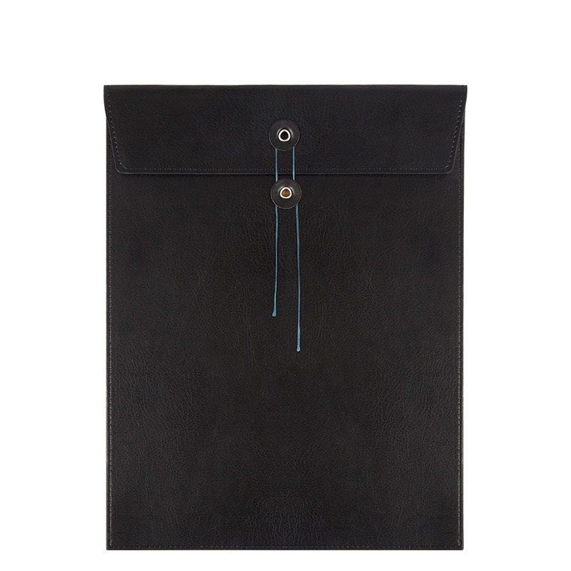 

A4 Business Leather Document Bag Large Capacity Handheld Simple Data Archive Bag High end Meeting Storage Bag Bid