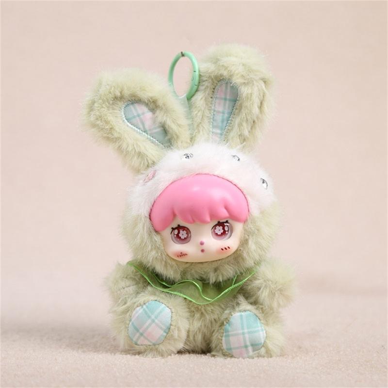 Cute Rabbit Plush Keychain Soft Vinyls Toy With PP Cotton Filling Key Chain For Bags And Car Decors 20cm Height
