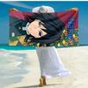 Personalized customized proof beach towel with Demon Slayer characters pattern - soft, absorbent, quick-drying, perfect swimming, camping&bathing
