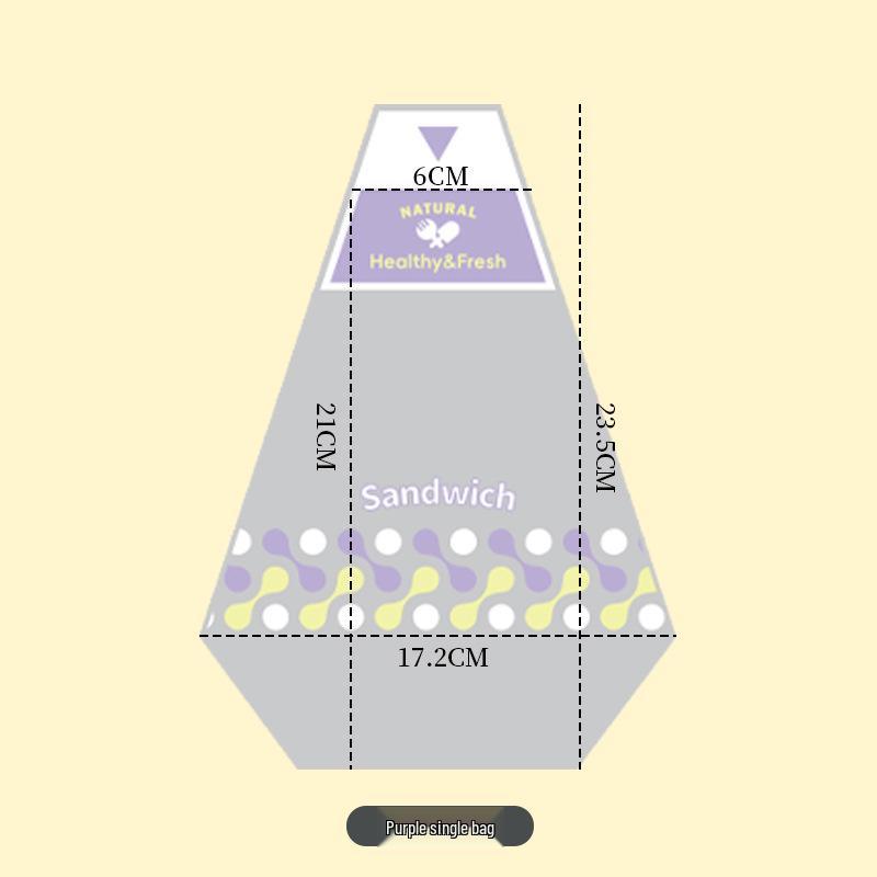 Disposable Transparent Easy-Tear Sandwich and Bread Packaging Bag