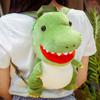 34cm Cute Plush Tyrannosaurus &Triceratops Backpack Toys for Children Cartoon Animal Dinosaur Schoolbag Kawaii Gift for Kids