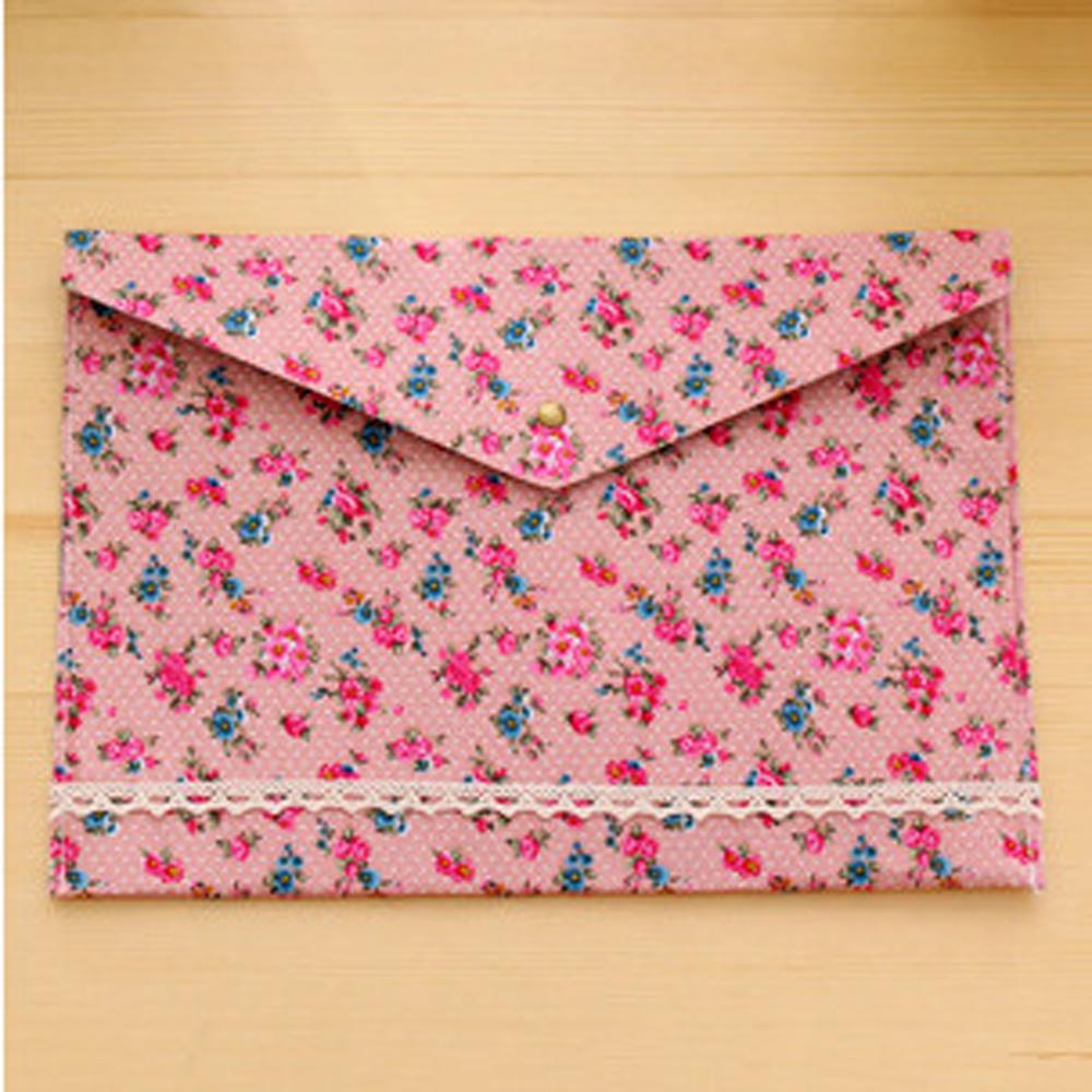 

Stationery Durable High Quality Filing Bag Floral Files Folder Felt Filing Bag Flower Files Folder