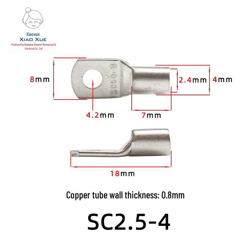 Copper Tinned Peep Hole Wiring Terminal SC1.5-4, SC300-20, DTGA Short Wire Lug