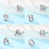 925 Silver Elegant A-Z White Zircon 26 Letters Charms Beads Fit Bracelet Women Jewelry DIY Birthday Anniversary Gift