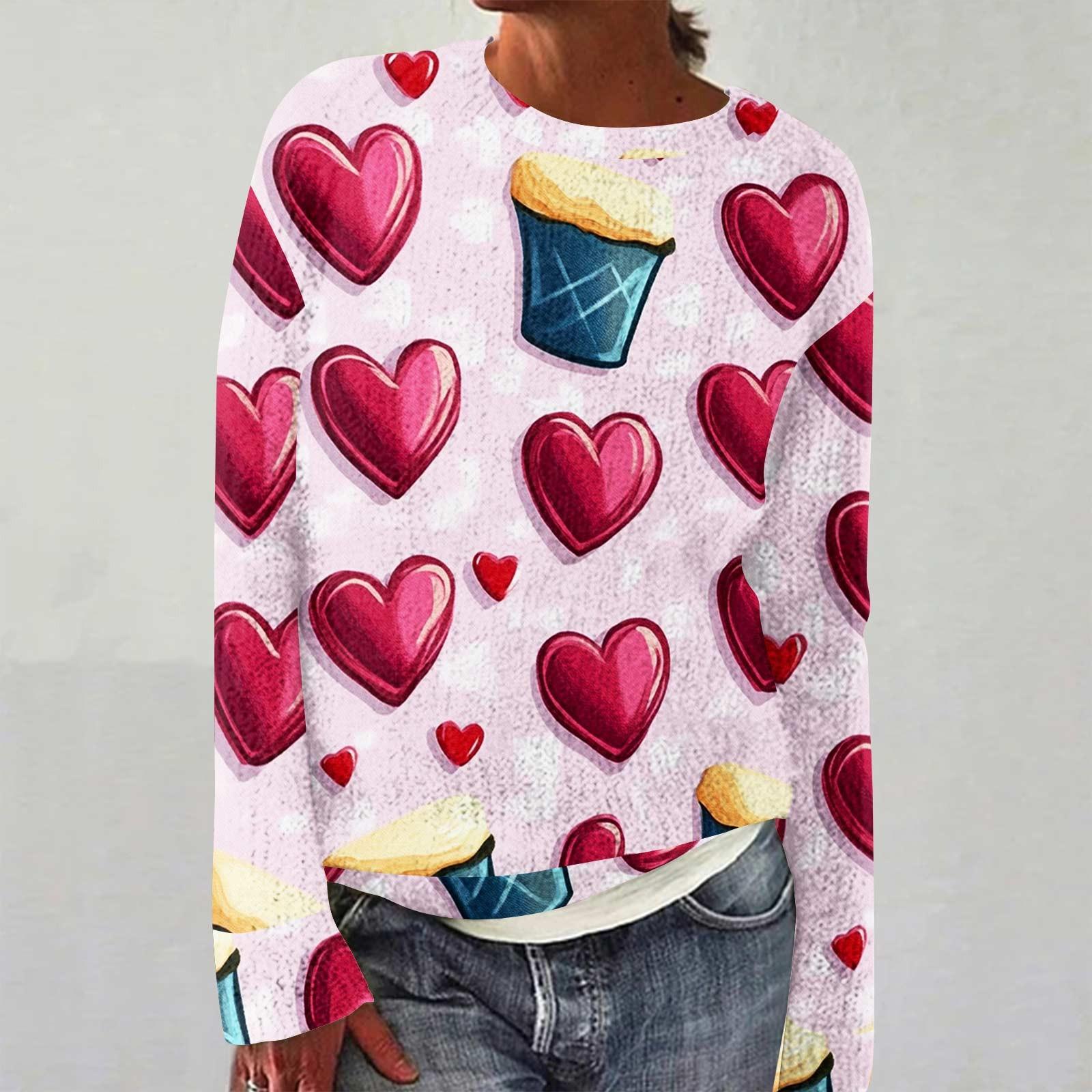 

Женский модный повседневный свитер с круглым вырезом и длинным рукавом с милым принтом из шерстяной вязки M красный