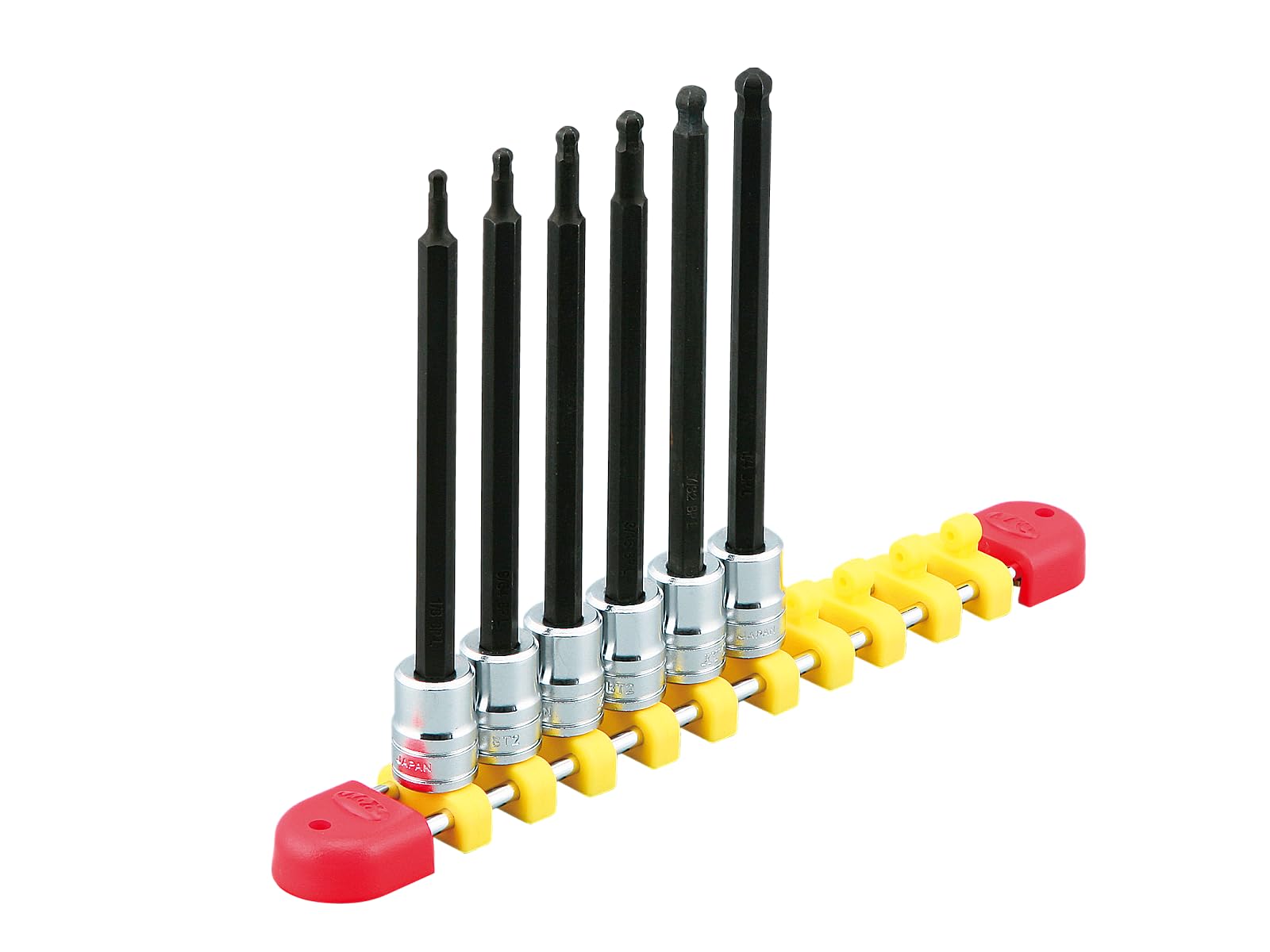 

Kyoto Tool Long Ball Point Hexagon Bit Socket Set TBT2L06BPBH (KTC) 6.3mm (1/4 inch) (6-Piece Set)