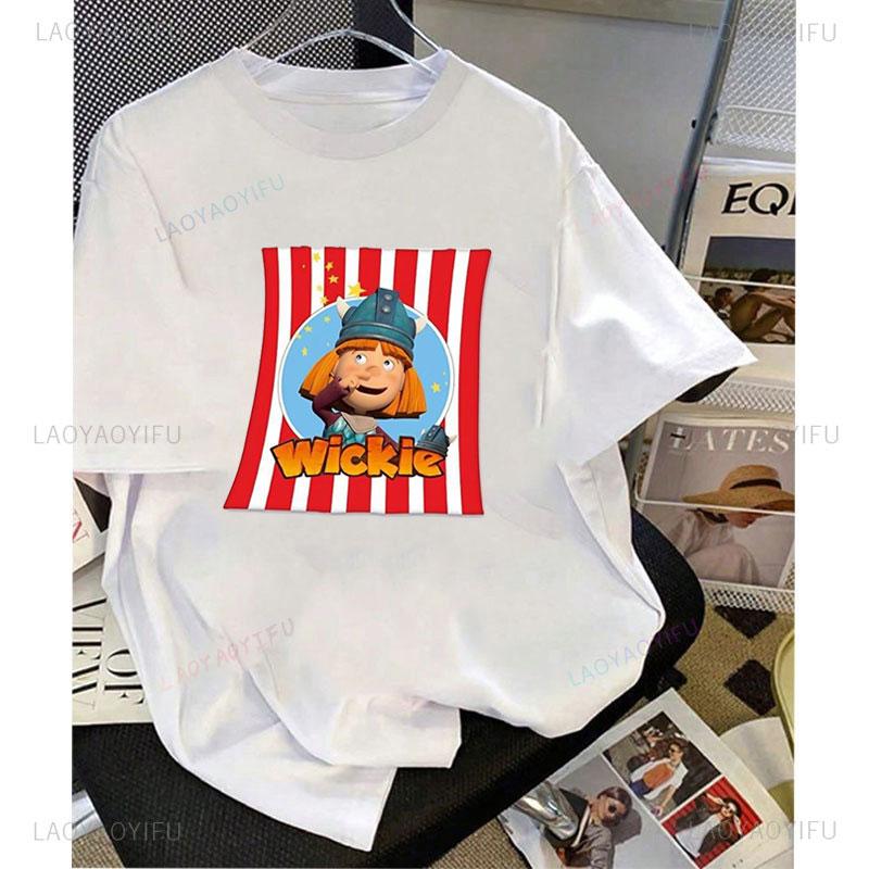 Wickie Und Die Starken Mnner Shirt Vicky The Viking Y2k Unisex Clothing Cheap Material Polyester Short Sleeve Printed Tee