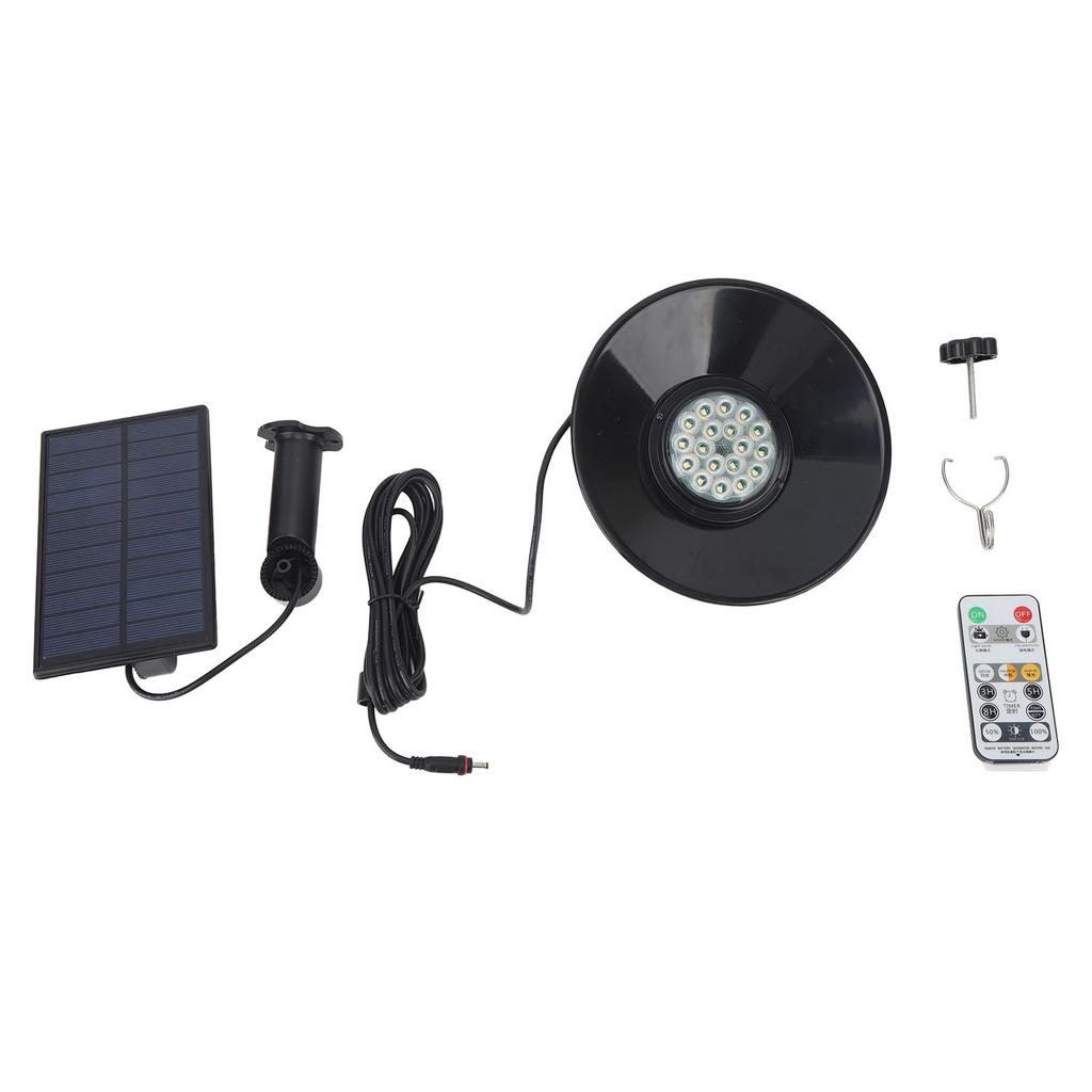 Solar Powered Outdoor Hanging Pendant Lights Solar Shed Lights with Remote Control 3 Color