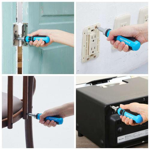 MECHMAX 68-Piece Ratchet Driver Bit & Socket Set with Magnetic Bits and Storage Case for Home, Office, Apartment, Car, Bike, Furniture, Electronics Pr