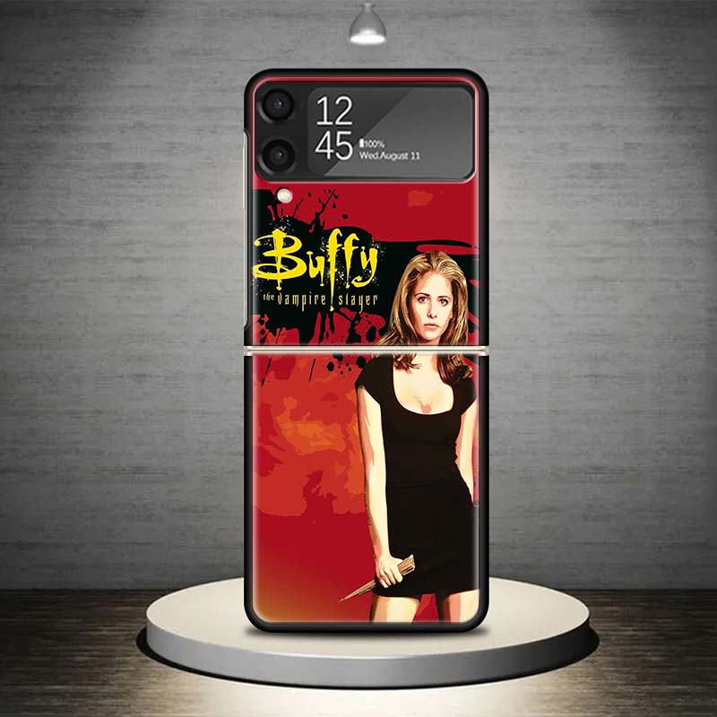 Buffy the Vampire Slayer Phone Case For Samsung Galaxy Z Flip 7 6 5 4 3 5G Shockproof Cover Z Flip7 Flip6 ZFlip5 Flip3 Flip4 Lux