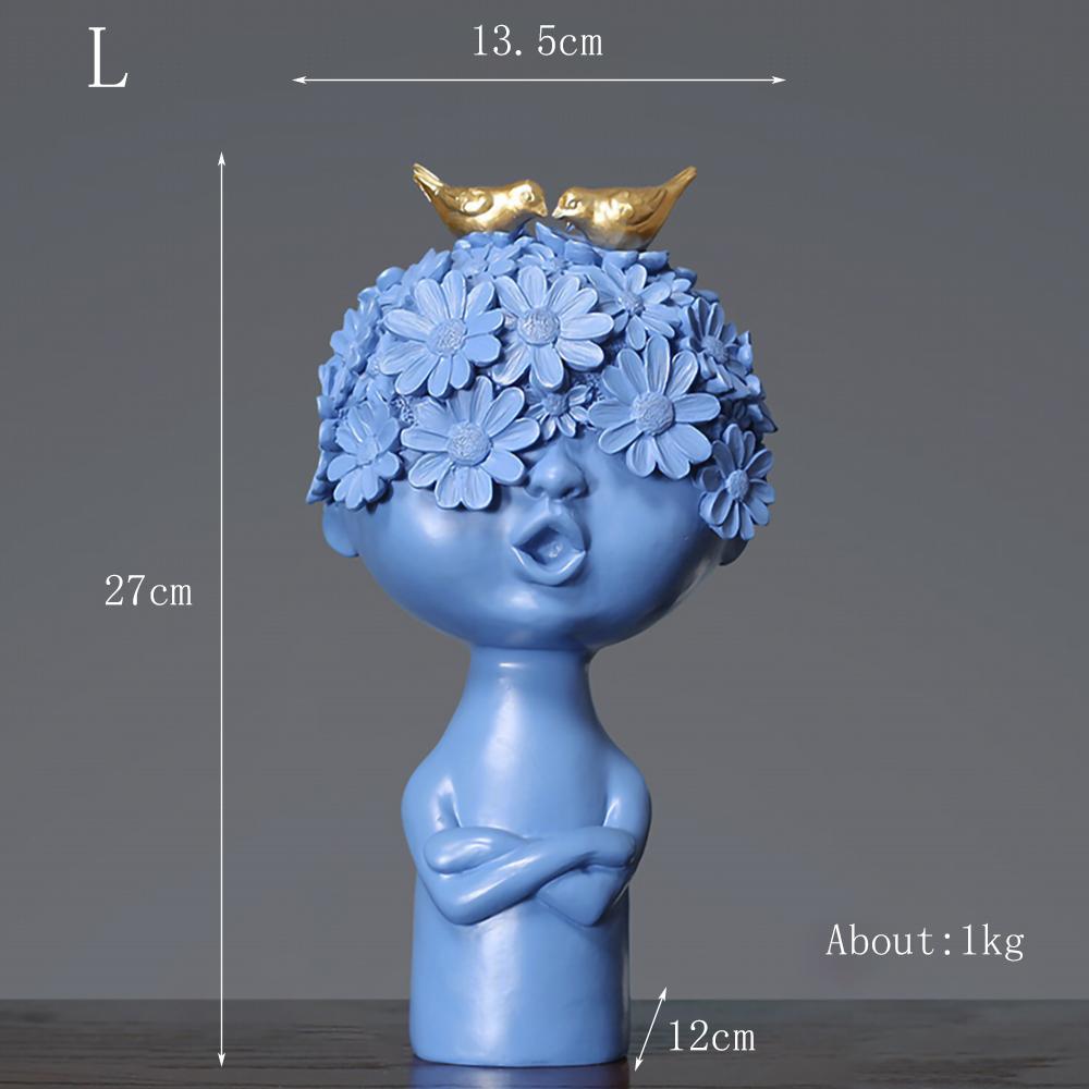 Resin Statue Figure Doll Decoration Creative Home Wine Cabinet TV Cabinet Room Soft Decoration Art Decoration Trinkets