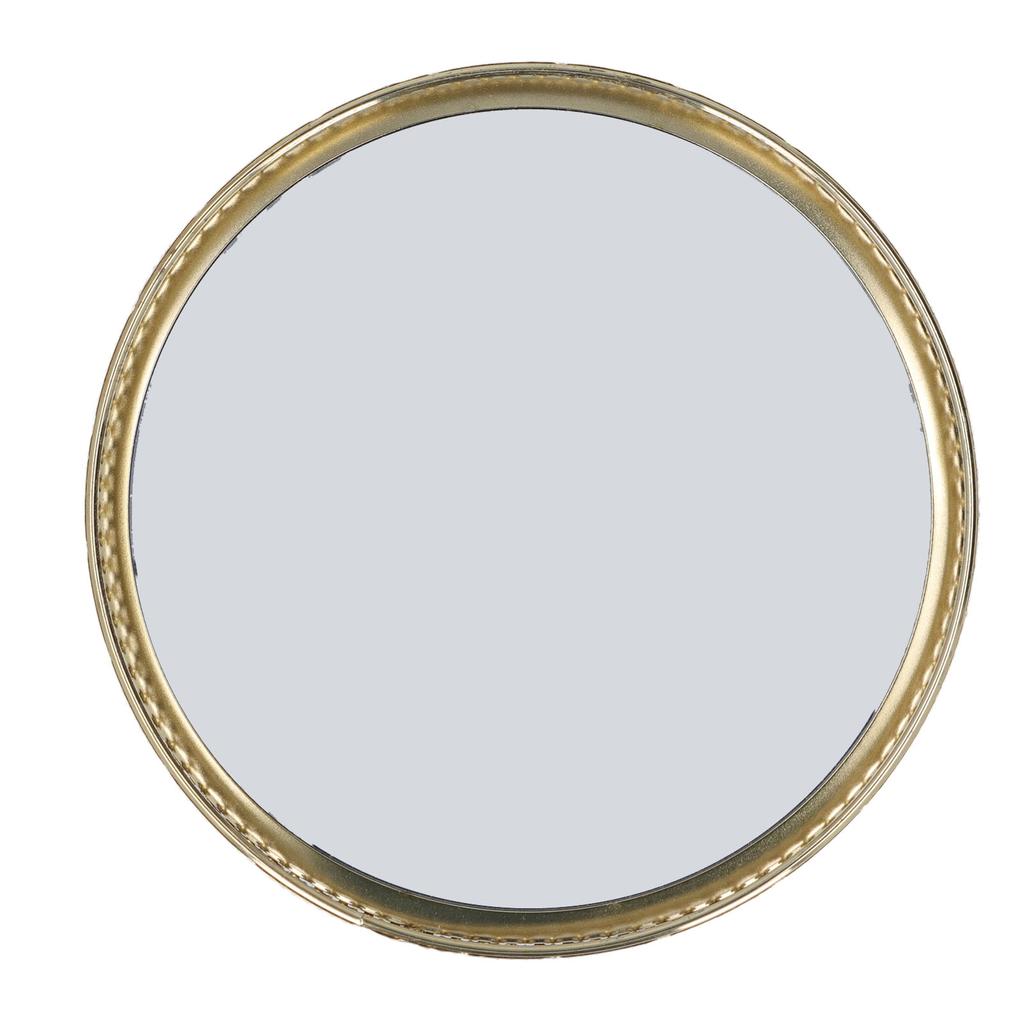 Zrcadlový podnos v americkém stylu, železný kulatý, velký dekorativní geometrický tvar, boční podnos na make-up pro
