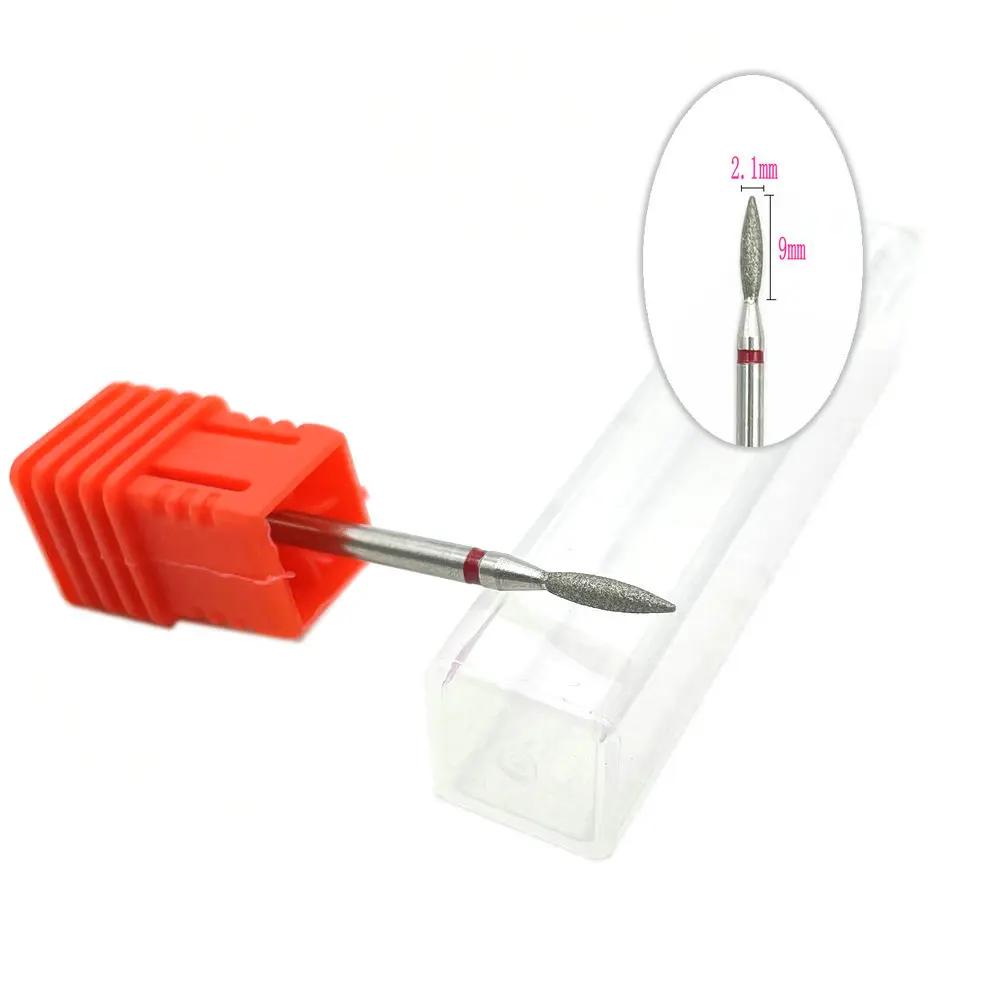 20pcs Diamond Nail Drill Milling Cutter for Manicure Rotary Bits Cuticle Clean Accessory Dental Diamond Burs Polisher 2.35mm