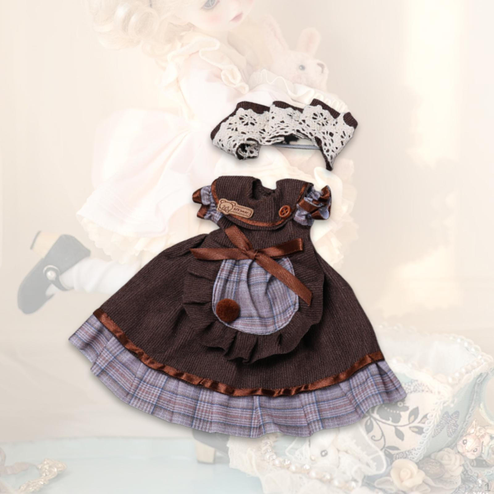 

2 предмета 1/6 BJD кукольный наряд для косплея и фото реквизит 11,81 дюйма темно-коричневого