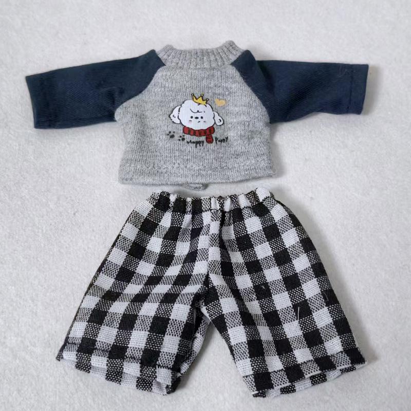 10cm Cotton Doll with Interchangeable Casual Sports Hoodie Outfit