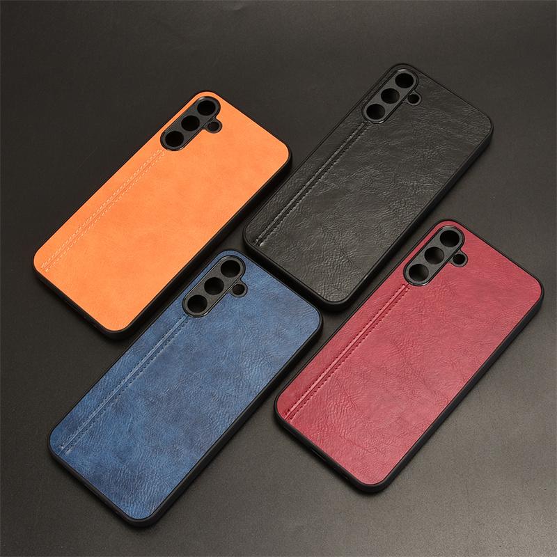 Stitching Fabric Leather Texture Case for Samsung Galaxy M15 M35 M55 M14 M34 M54 5G Cover Ultra Thin Shockproof Protective Cover